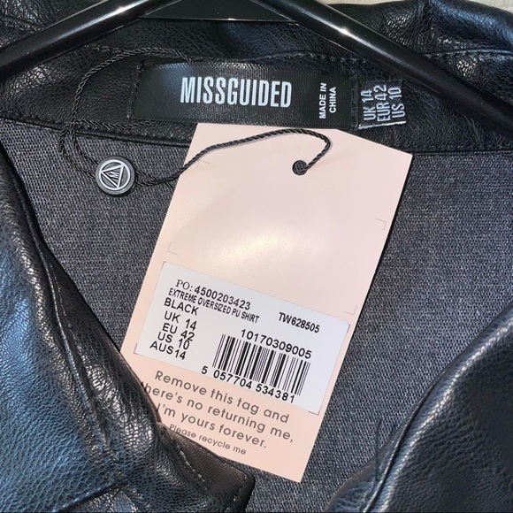 COPY - Extreme oversized Faux Leather Shacket BNWT - Picture 6 of 7